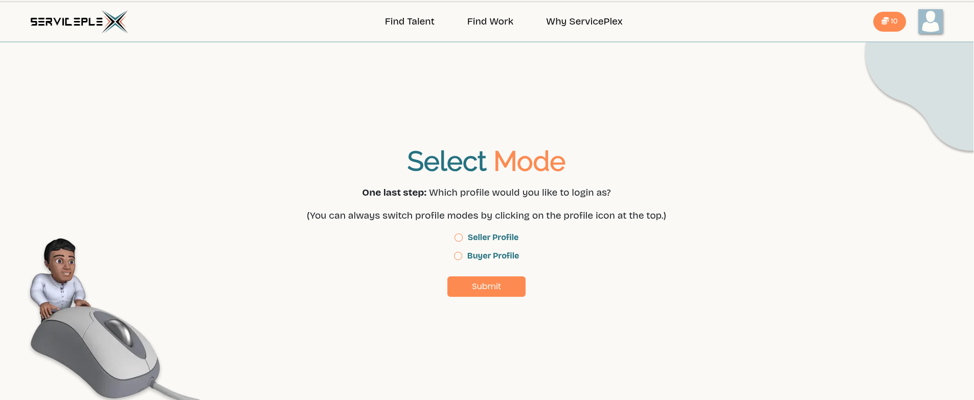 Select Profie Mode Desktop